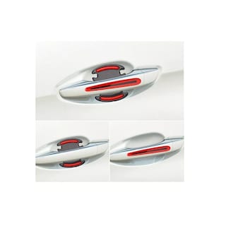 Foto 3 | Protector Manijas Exterior 4 Puertas Tipo Fibra De Carbono Eo Safe Imports Esi-10293 Rojo