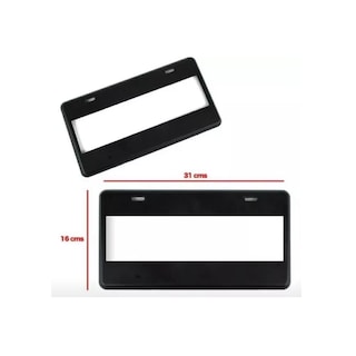 Foto 4 | Juego de Portaplacas Tipo Europeo Belug color Negro Universal 2 Piezas