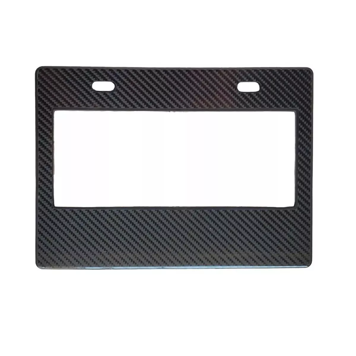 Porta Placa Negra Fibra de Carbono Brillante 5D para Motocicleta Eo Safe Imports Esi-9712