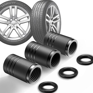 Foto 3 | Tapón Válvulas de Llantas FullCarZone Mxkld-001 color Negro 2 PZAS