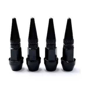 Foto 1 | Pivote Cubre Válvula Aluminio 4.5 cm para Auto Moto o Bici Negro 4 piezas