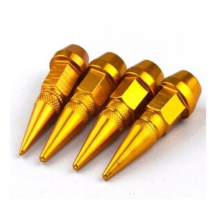 Foto 1 | 4pzs Picos Pivote Cubre Válvula Alumini 4.5cm Auto Moto Bici Dorado
