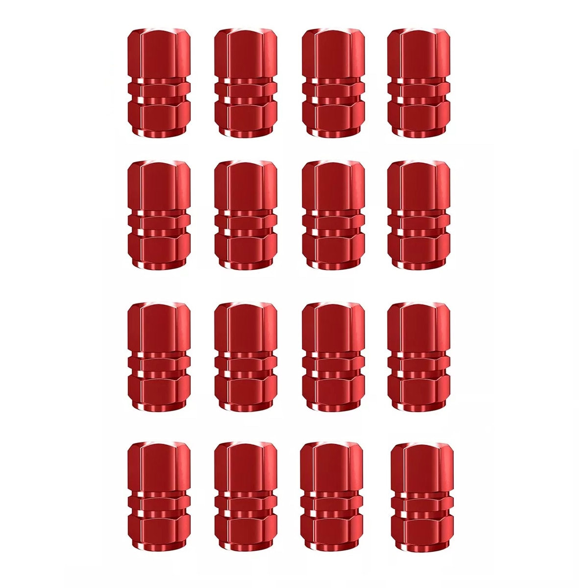 Kit 16pzs Tapones De Válvula Cubre Auto Moto Eo Safe Imports Esi-13846 Rojo $409