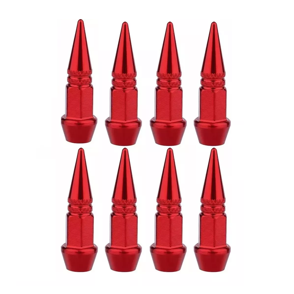 Foto 2 pulgar | Tapones Llantas Aluminio Válvula Para Auto Moto Bici  8 Pzs Eo Safe Imports Esi-17870 Rojo
