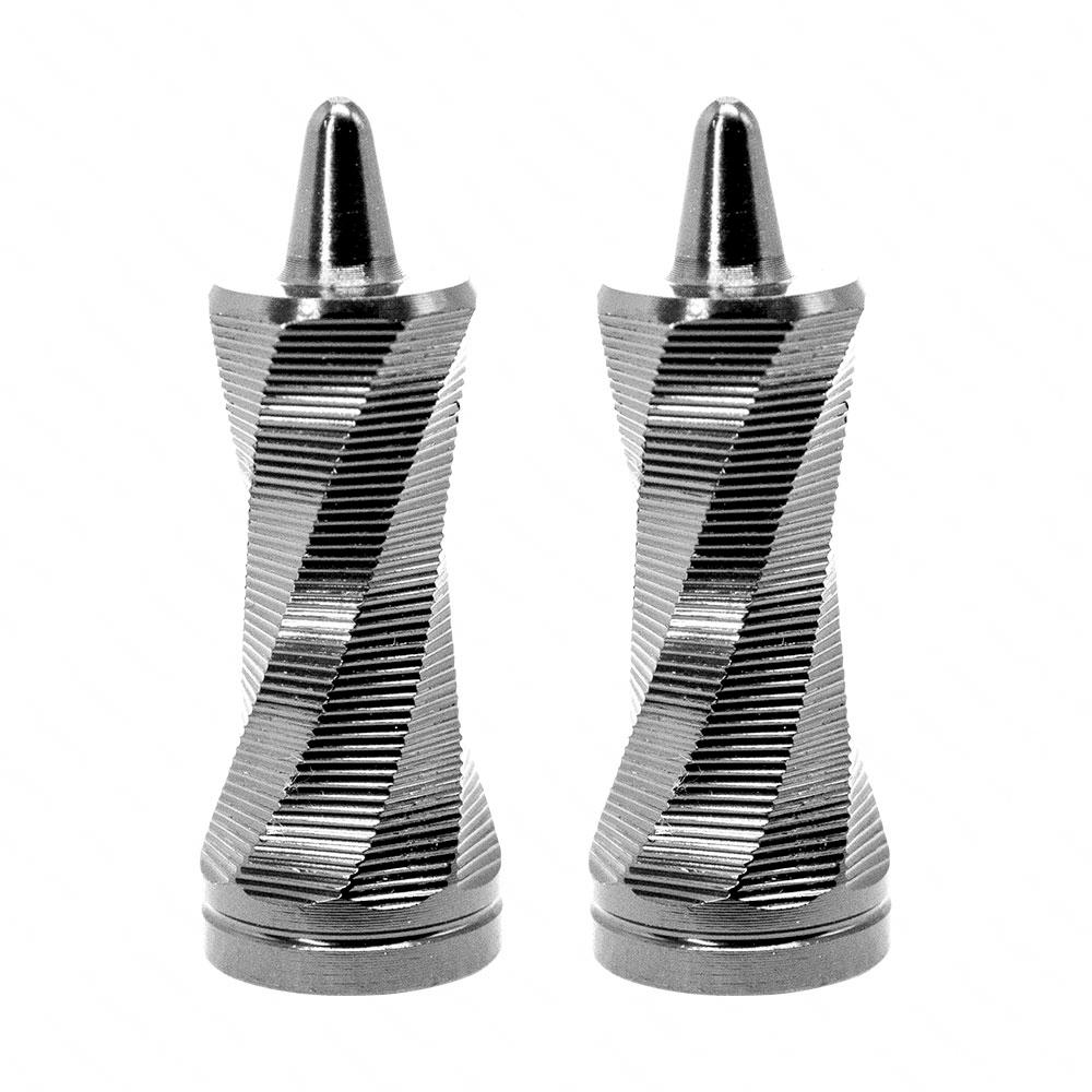 Foto 2 pulgar | Tapón De Válvula Decorativo Para Moto Rasen, Diseño Espiral Aluminio