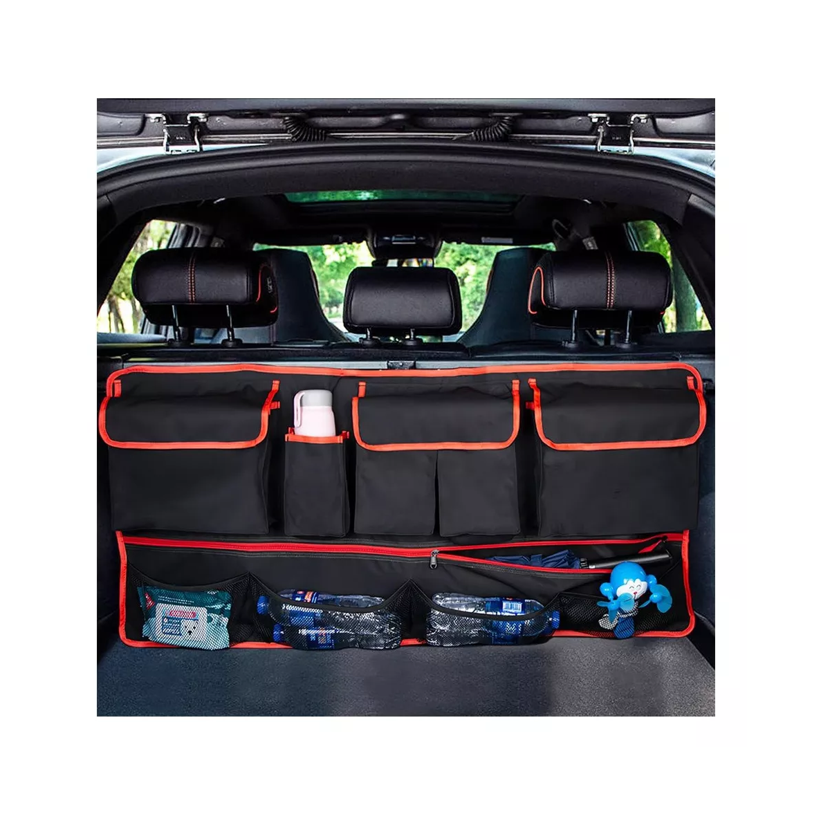 Foto 3 pulgar | Organizador Maletero Para Asiento Coche Bolsa Con Bolsillos  Eo Safe Imports Esi-13822 Negro