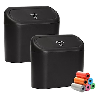 Foto 1 | Bote de Basura Universal Portátil para Vehículo 2 Piezas Negro