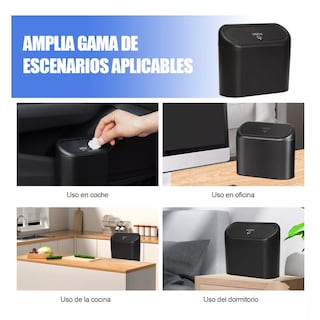 Foto 5 | Bote de Basura Universal Portátil para Vehículo 2 Piezas Negro