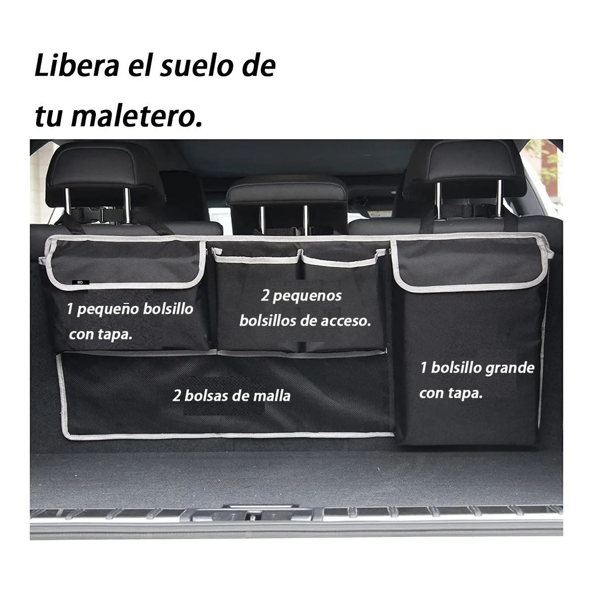 Foto 5 pulgar | Organizador De Maletero De Coche, Organizador Colgante Eo Safe Imports Esi-18648 Negro