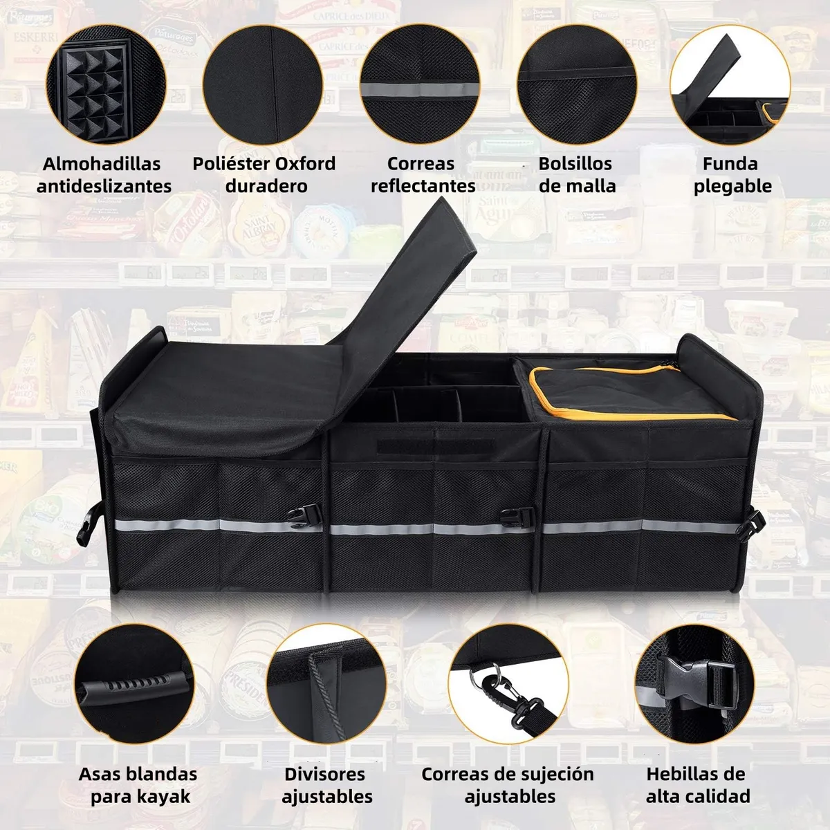 Foto 3 pulgar | Organizador Térmico Hielero P/maletero Cajuela Auto Plegable Eo Safe Imports Esi-18667 Negro