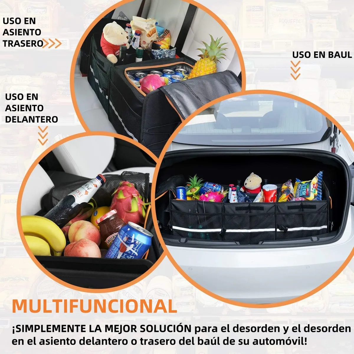Foto 5 pulgar | Organizador Térmico Hielero P/maletero Cajuela Auto Plegable Eo Safe Imports Esi-18667 Negro