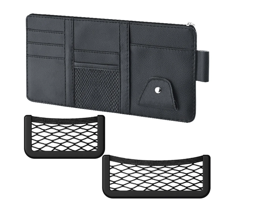Foto 2 pulgar | Bolsa Organizadora De Cuero Para Visera De Coche Multiusos
