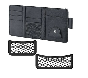 Foto 1 | Bolsa Organizadora De Cuero Para Visera De Coche Multiusos