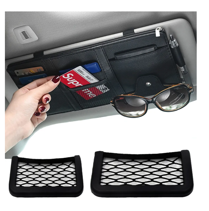 Foto 3 pulgar | Bolsa Organizadora De Cuero Para Visera De Coche Multiusos