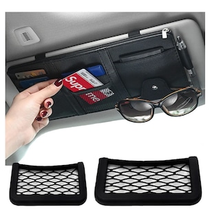 Foto 2 | Bolsa Organizadora De Cuero Para Visera De Coche Multiusos