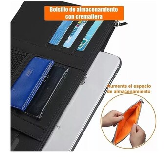 Foto 6 | 2pz Organizador De Visera Coche Bolsa Cuero Multiuso Tarjeta