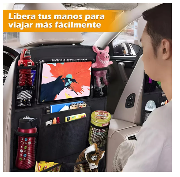 Foto 6 pulgar | Bolsa De Almacenamiento De Asiento Para Auto Universal 2pcs