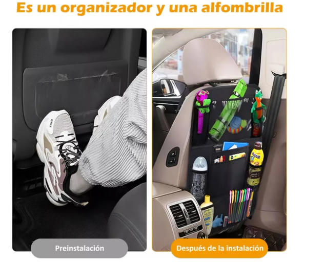Foto 4 pulgar | Bolsa De Almacenamiento De Asiento Para Auto Universal 2pcs