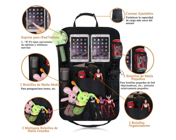 Foto 5 | Organizador Para Asiento Trasero Para Auto Universal 2pcs
