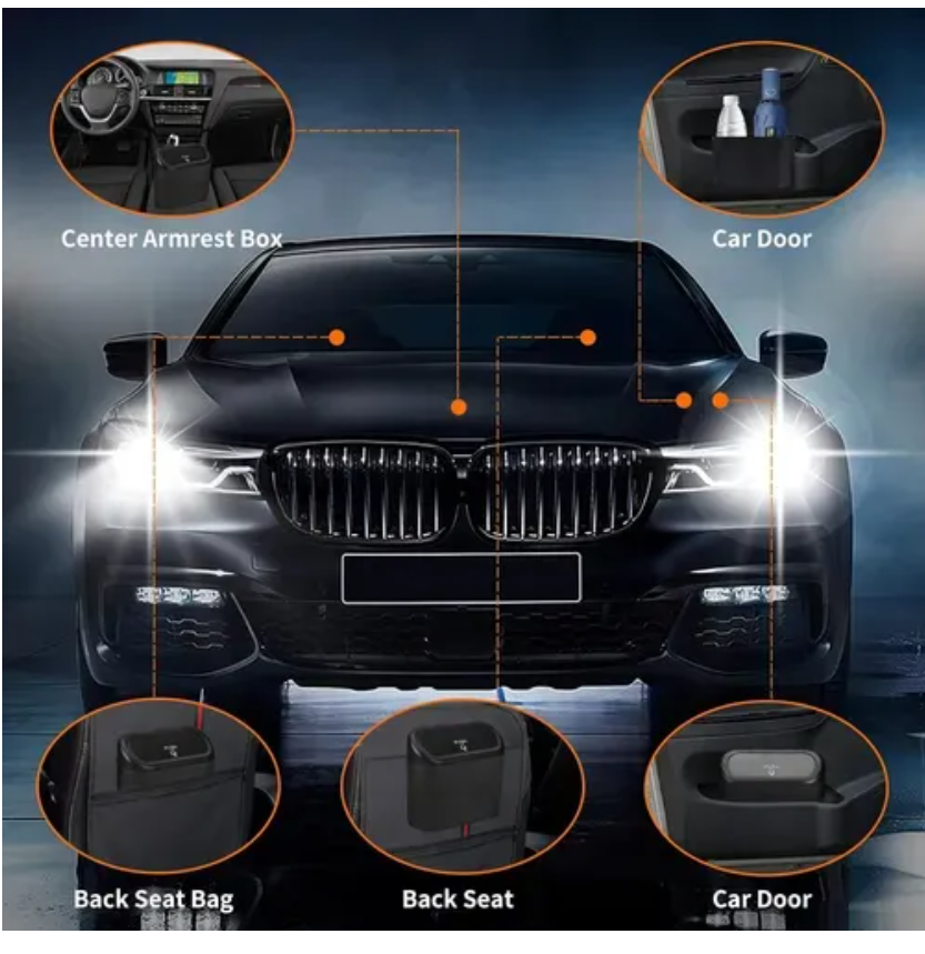 Foto 5 pulgar | 2pcs Multiusos Caja Con Tapa Organizadora Para Asiento Auto