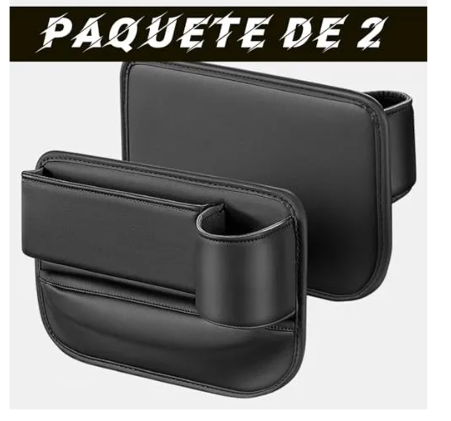 Foto 3 pulgar | Bolsa De Espacio Para Vasos De Cuero Para Asiento De Coche