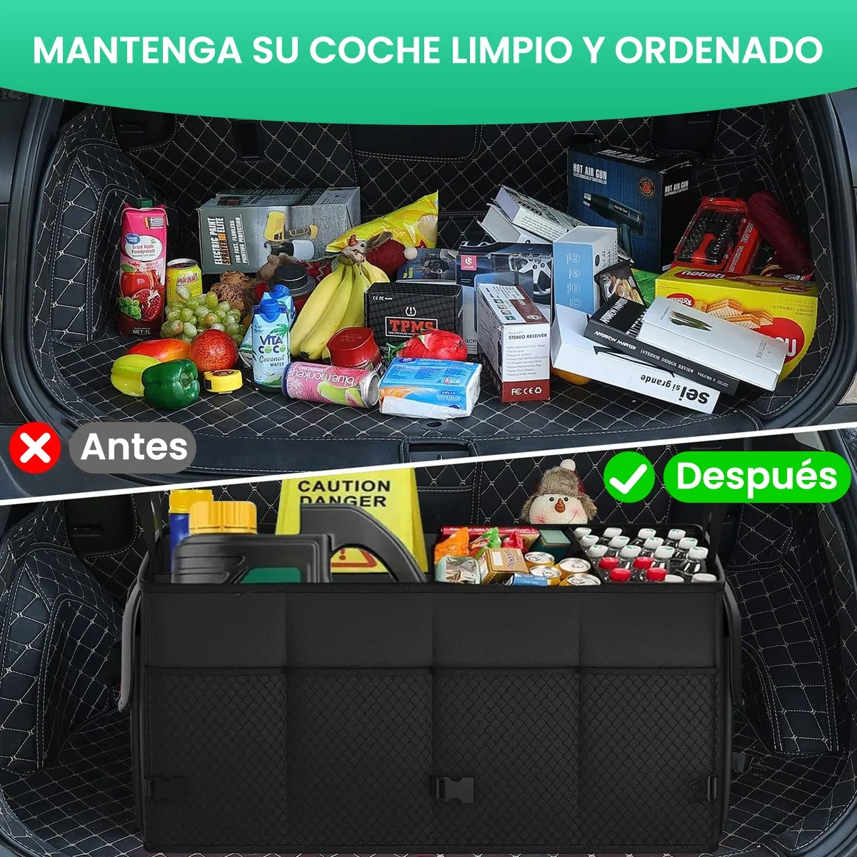 Foto 2 | Organizador Belug Cajuela Para Auto Accesorios Camionetas Plegable Negro