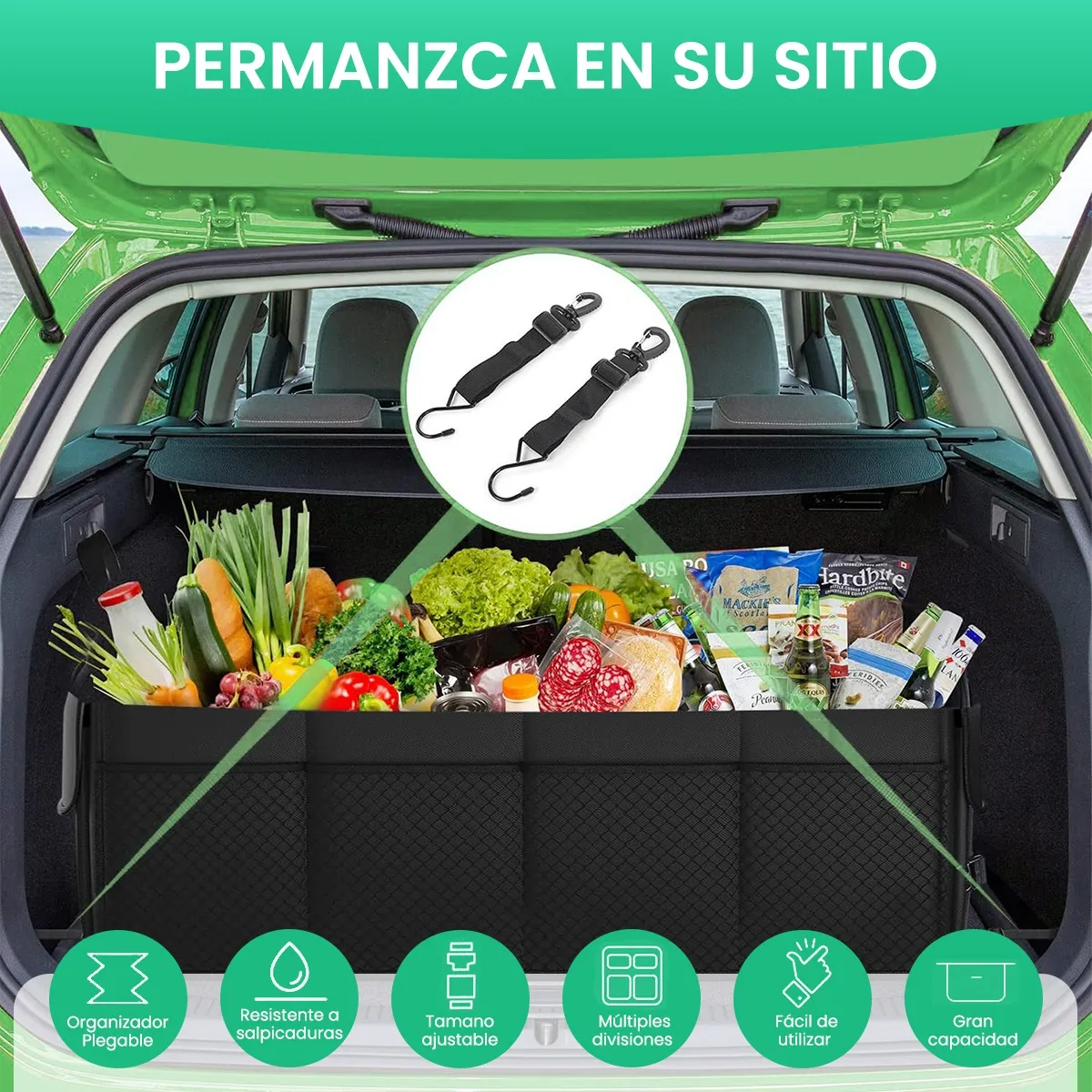 Foto 3 | Organizador Belug Cajuela Para Auto Accesorios Camionetas Plegable Negro