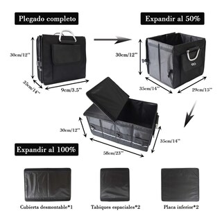 Foto 2 | Organizador De Cajuela Plegable Accesorios Auto Eo Safe Imports Esi-19972 Negro