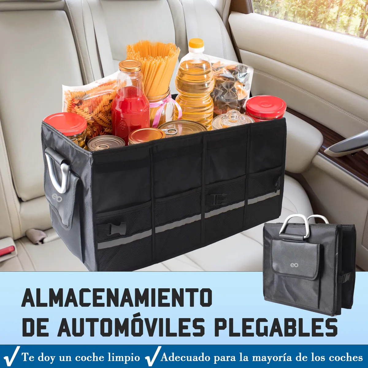Foto 4 pulgar | Organizador De Cajuela Plegable  Accesorios Auto Eo Safe Imports Esi-19972 Negro