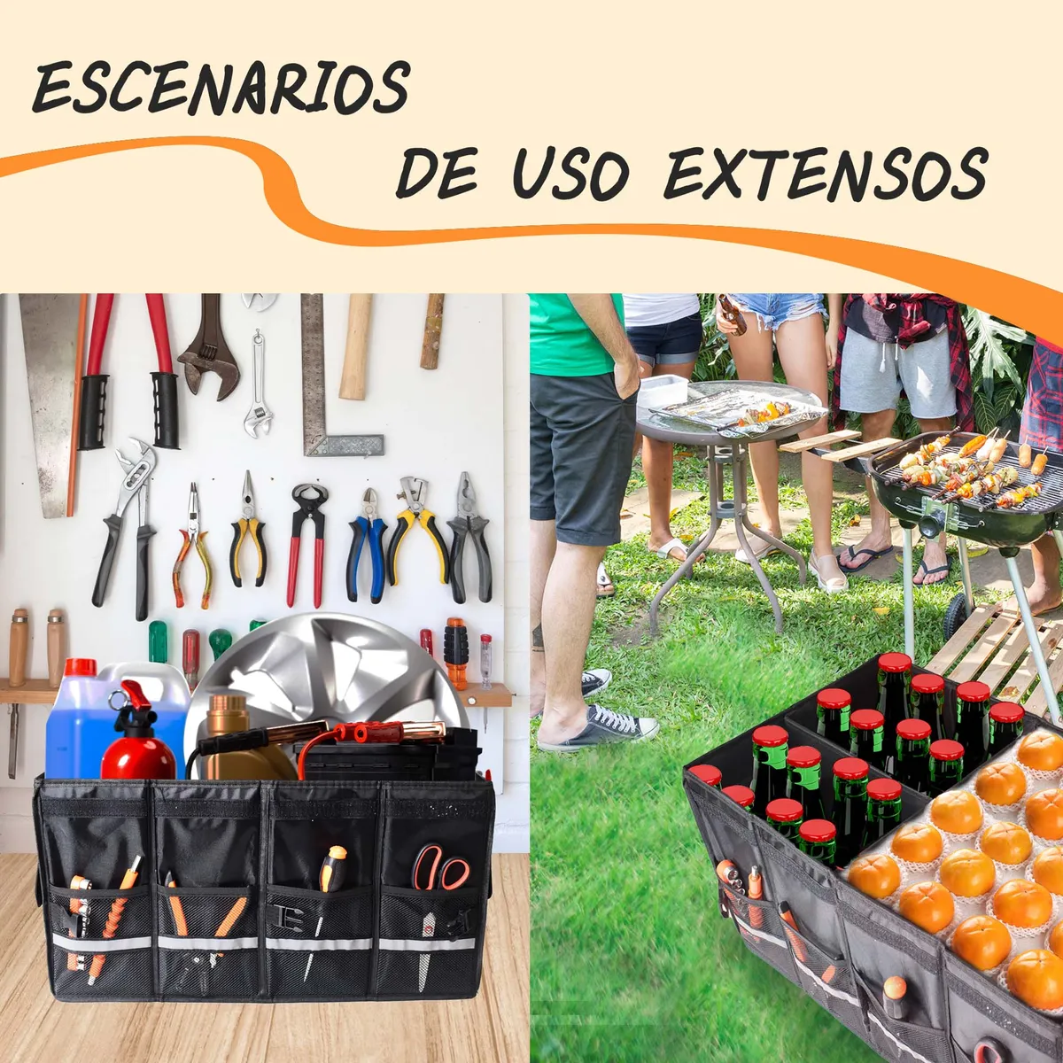 Foto 4 | Organizador De Cajuela Plegable  Accesorios Auto Eo Safe Imports Esi-19972 Negro