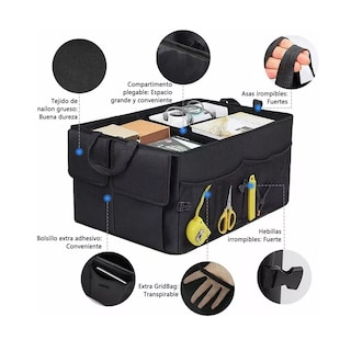 Foto 2 | Organizador De Cajuela Plegable Ligero Impermeable Automóvil Eo Safe Imports Esi-4758 Negro