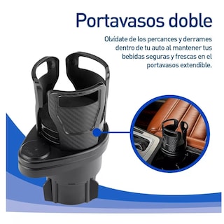Foto 2 | Organizador Portavasos Automóvil Bebidas Universal Ajustable Eo Safe Imports Esi-12313 Negro