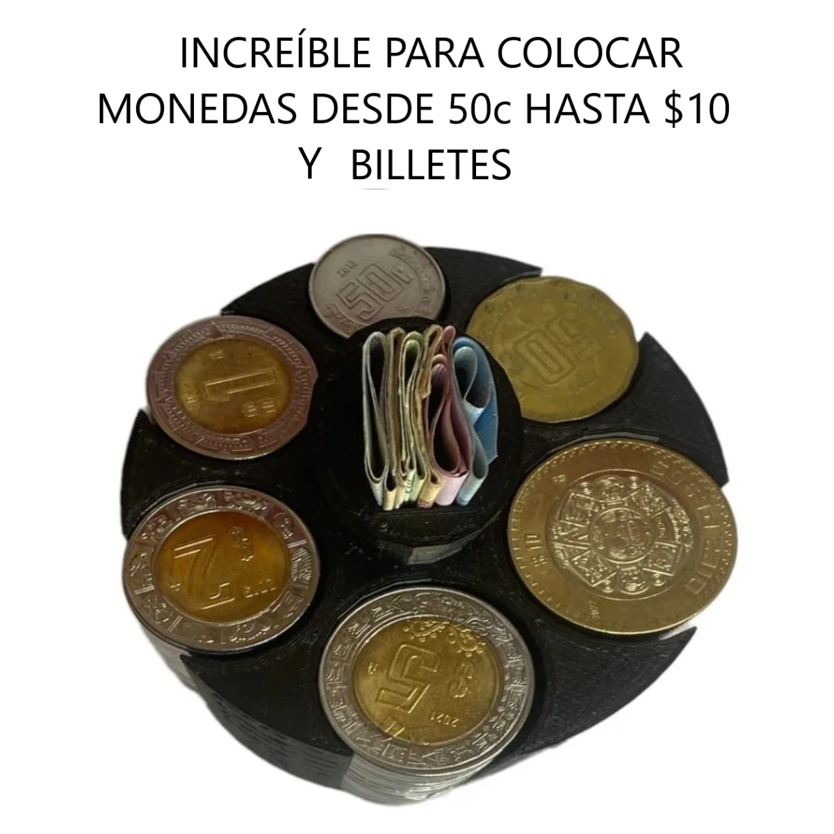 Foto 3 pulgar | Organizador Contador Porta Monedas Billetes Auto Eo Safe Imports Esi-18668 Negro