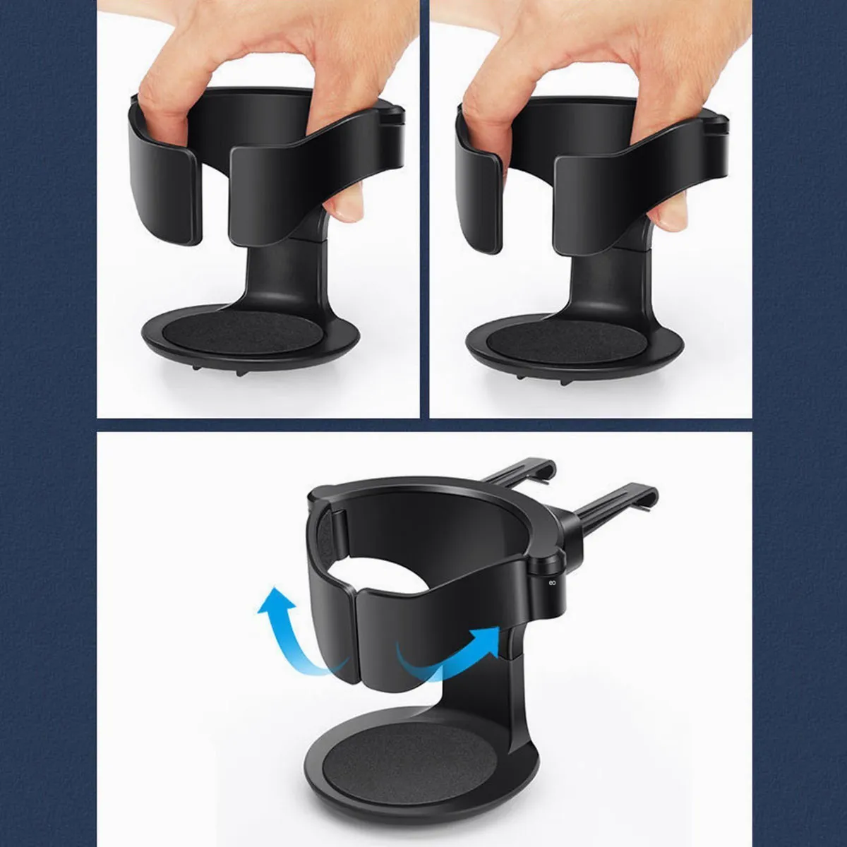 Foto 4 pulgar | Portavasos Ajustable Para Coche Eo Safe Imports Esi-19987 Negro