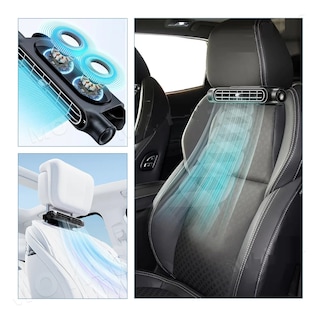 Foto 3 | Ventilador Refrigeracion Auto Asiento Reposacabezas Usb Eo Safe Imports Esi-19977 Negro