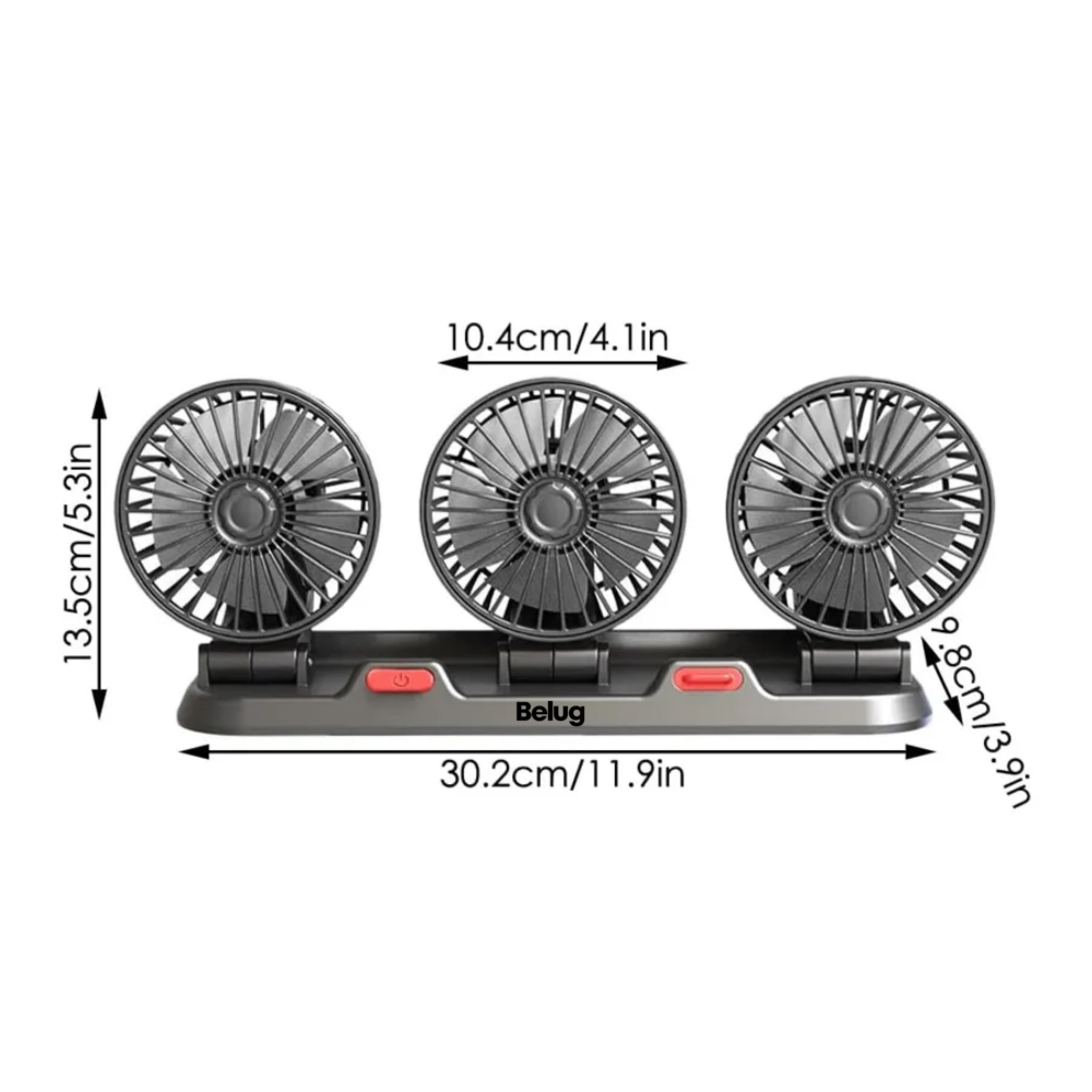 Foto 2 | Ventilador Para Auto De 360 Grados Belug  Para El Tablero Del Coche Con Usb
