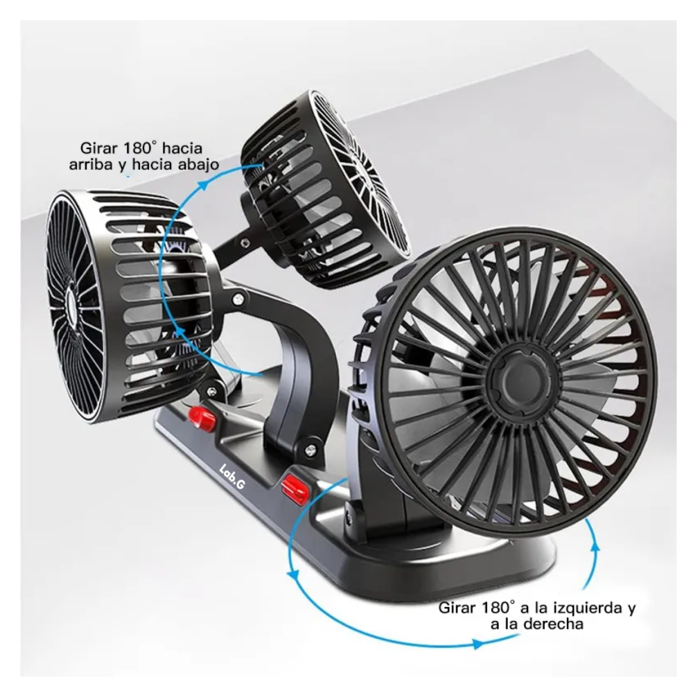 Foto 4 | Ventilador Para Auto De 360 Grados Lab.g Para El Tablero Del Coche Con Usb