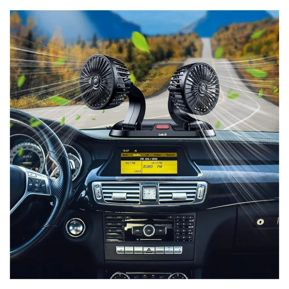 Foto 4 | Ventilador Para Autos De Tablero Lab.g   Negro