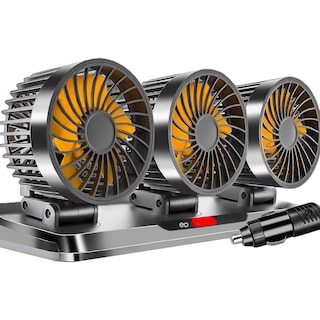 Foto 1 | Ventilador Para Auto De 3 Cabezas Ajustables Portátil 24v Eo Safe Imports Esi-19981 Gris