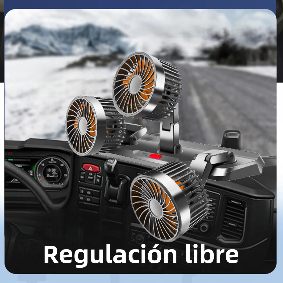Foto 4 | Ventilador Para Auto De 3 Cabezas Ajustables Portátil  5v Usb Eo Safe Imports Esi-19982 Gris