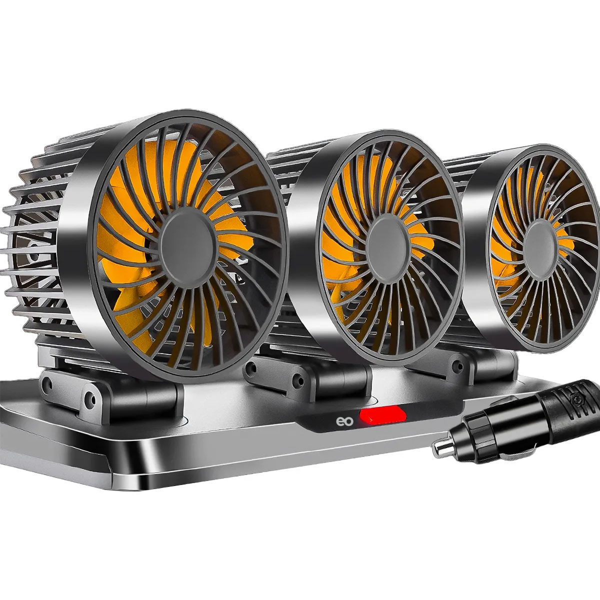 Foto 1 | Ventilador Para Auto De 3 Cabezas Ajustables Portátil 12v Eo Safe Imports Esi-19980 Gris
