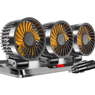 Foto 1 | Ventilador Para Auto De 3 Cabezas Ajustables Portátil 12v Eo Safe Imports Esi-19980 Gris