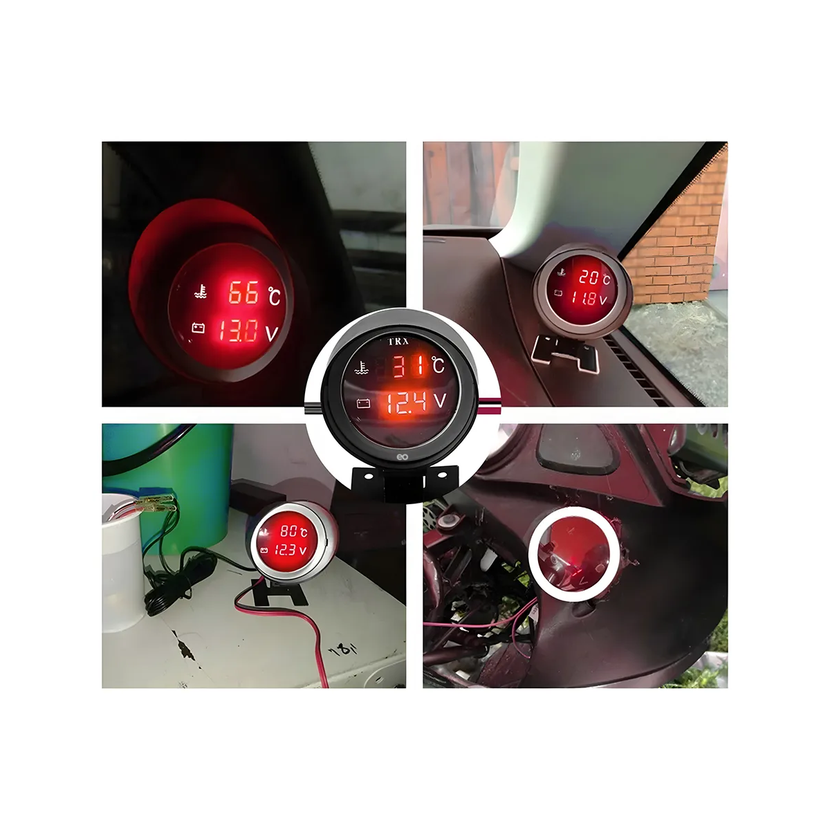 Foto 5 pulgar | Voltímetro Digital(sensor),medidor De Temperatura Automático Eo Safe Imports Esi-19978 Multicolor