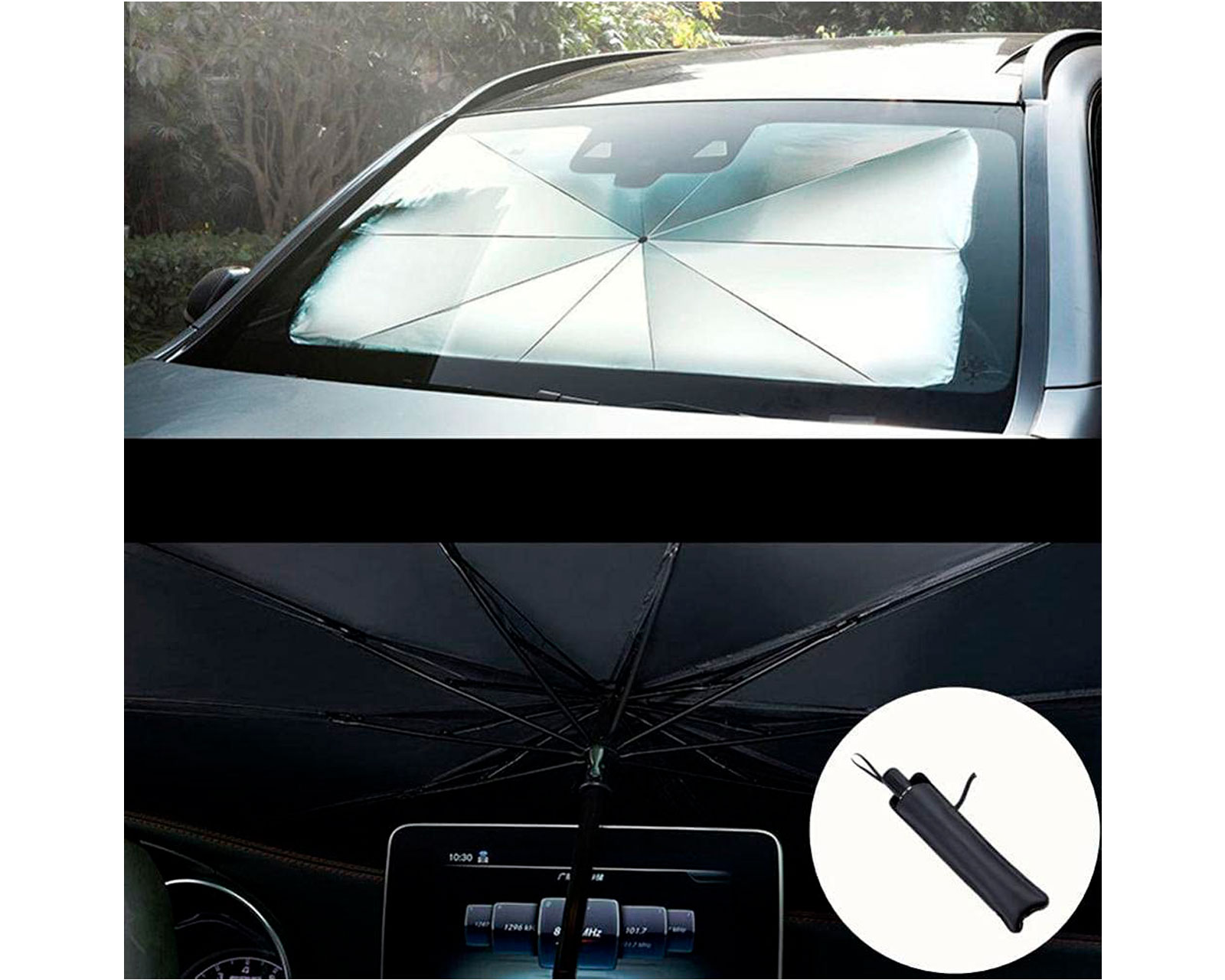 Foto 4 pulgar | Cubre sol Parasol Retráctil tipo sombrilla Para Parabrisas  para Auto O Camioneta