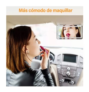 Foto 3 | Espejo De Maquillaje De Visera De Coche Con Luz Recargable Blanco