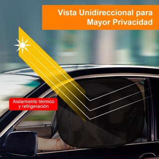 Foto 3 | Set 4 Lateral Ventana Cubre Sol Automovil Parasol Eo Safe Imports Esi-13832 Negro