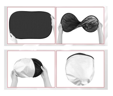 Foto 3 | Parasol Para Ventana De Coche Para Bebé Bloquea Los Rayos Uv Negro