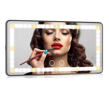 Foto 4 | Espejo De Maquillaje Lab.g De Visera De Coche Con Luz, Recargable Blanco