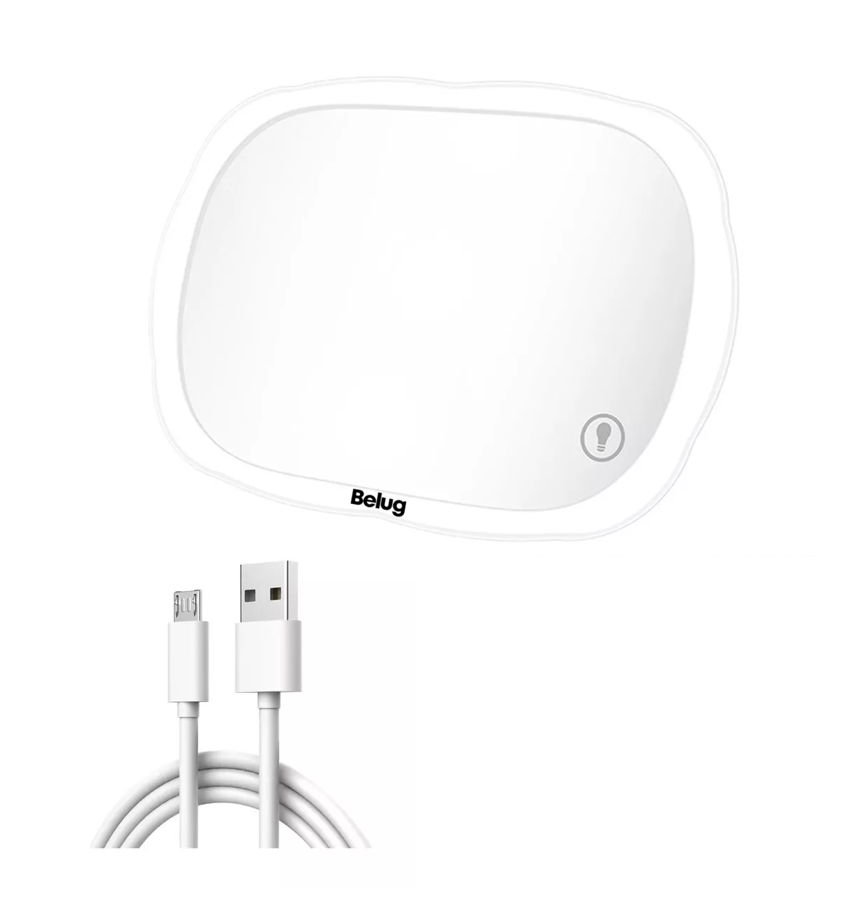 Espejo De Maquillaje Belug De Visera De Coche Con 3 Modos Luz Led Blanco