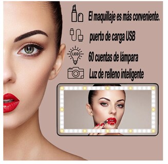 Foto 2 | Espejo De Maquillaje De Visera De Coche Con Luz, Recargable